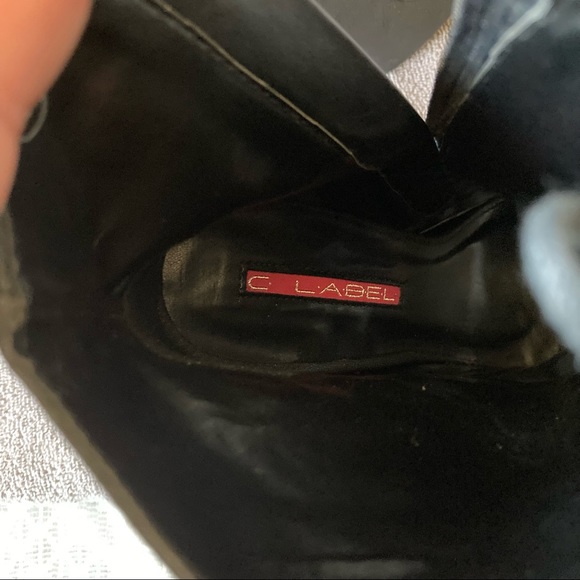 C Label Belize Black Women’s Ankle Peep Toe Booties size 8.5 - Picture 5 of 7